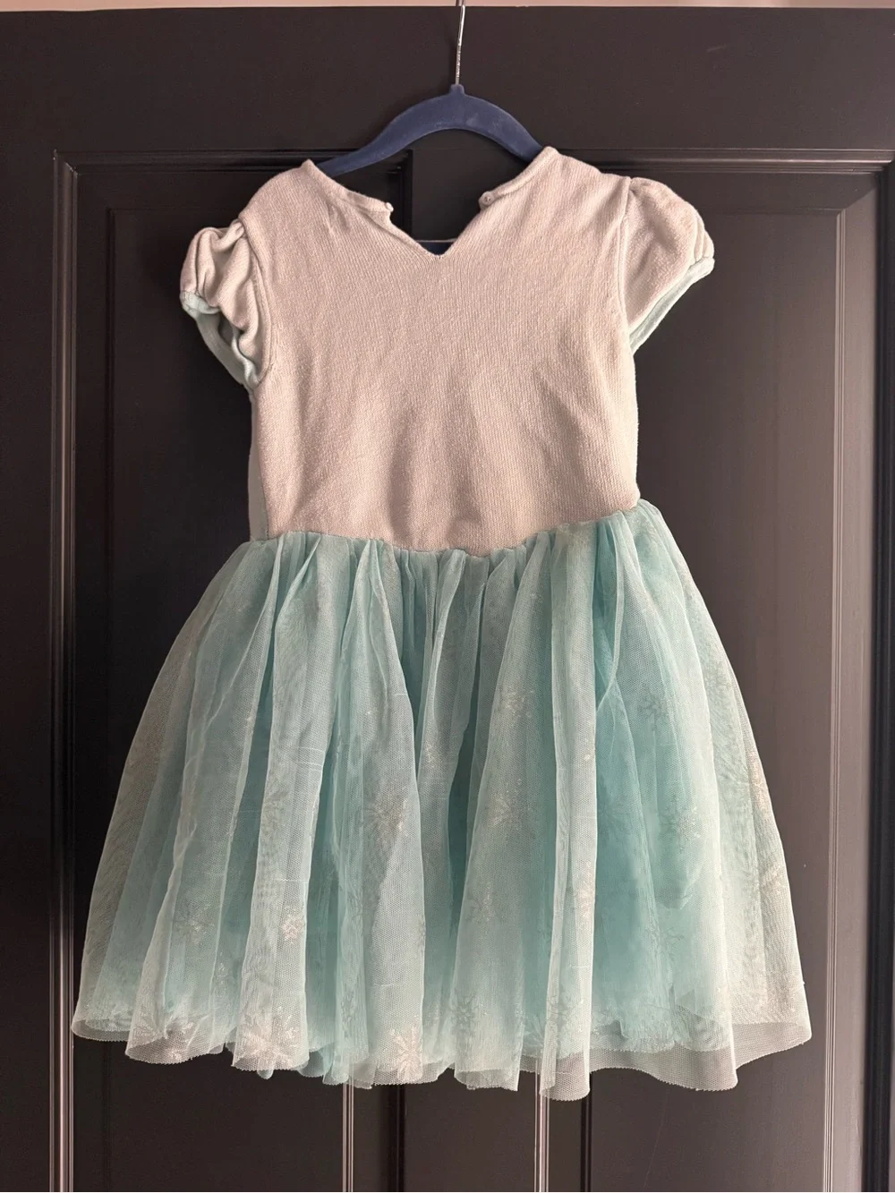 GAP Disney Princess Elsa Short Sleeve Sweater Dress Tulle Skirt 5T